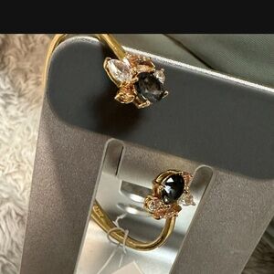 Kate Spade hinged bracelet. Elegant Gold and Black Women's Bracelet